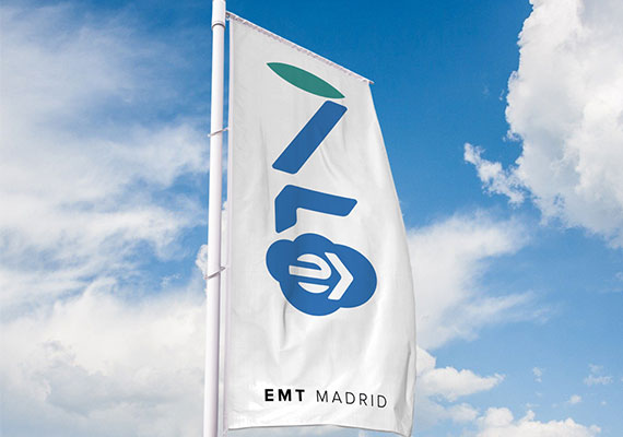 Propuesta de diseño del logotipo para el 75 Aniversario de EMT Madrid 2021