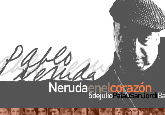 Ministe para el espectáculo “Neruda en el corazóna” para conmemorar el centanario del nacimiento de Pablo Neruda.